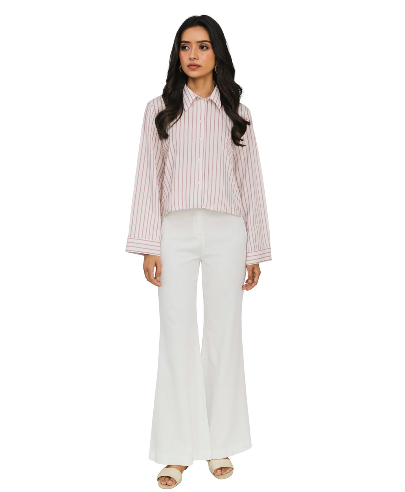 SILVI WHITE CROP SHIRT