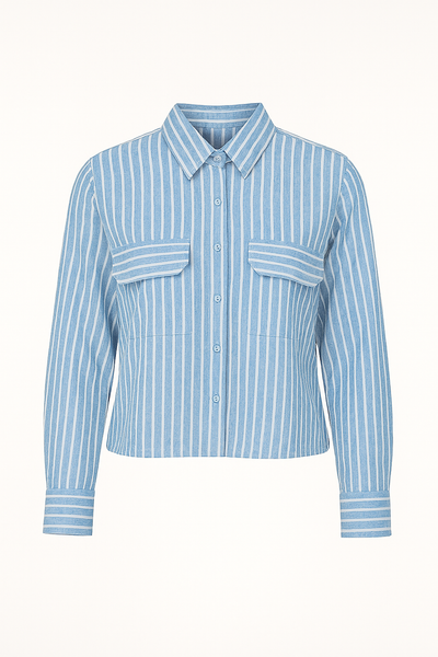 SILVI BLUE CROP SHIRT